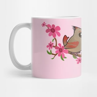 Birdorable Northern Cardinals on Blossom Branch Mug
